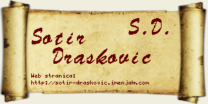 Sotir Drašković vizit kartica